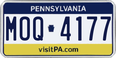 PA license plate MOQ4177