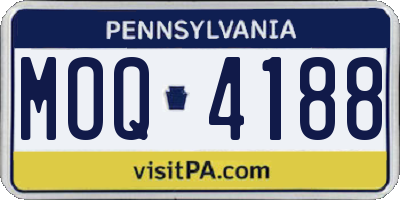 PA license plate MOQ4188