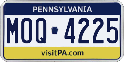 PA license plate MOQ4225