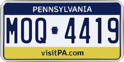 PA license plate MOQ4419