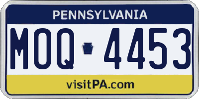 PA license plate MOQ4453