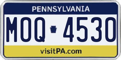 PA license plate MOQ4530