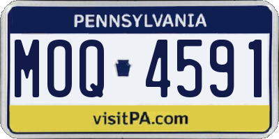 PA license plate MOQ4591