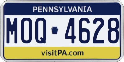 PA license plate MOQ4628