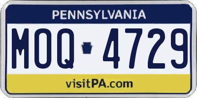 PA license plate MOQ4729