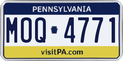PA license plate MOQ4771