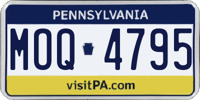 PA license plate MOQ4795