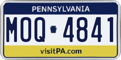 PA license plate MOQ4841