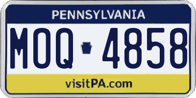 PA license plate MOQ4858