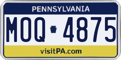 PA license plate MOQ4875