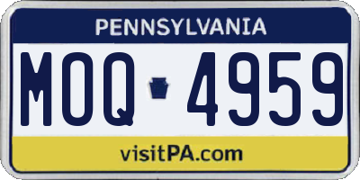 PA license plate MOQ4959