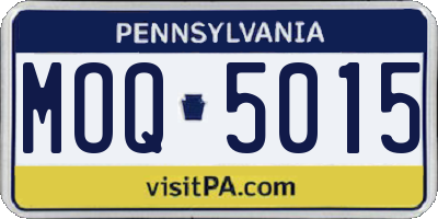 PA license plate MOQ5015