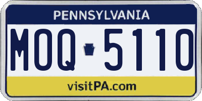 PA license plate MOQ5110