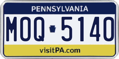 PA license plate MOQ5140