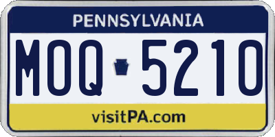 PA license plate MOQ5210