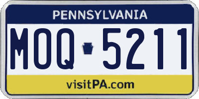 PA license plate MOQ5211