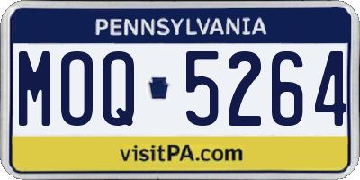 PA license plate MOQ5264