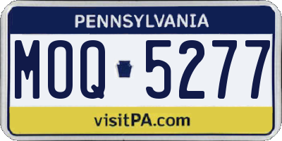 PA license plate MOQ5277