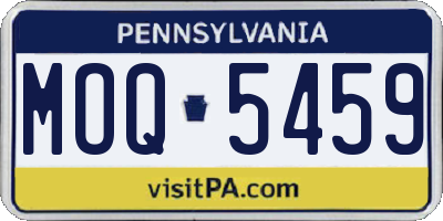 PA license plate MOQ5459