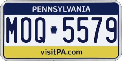 PA license plate MOQ5579