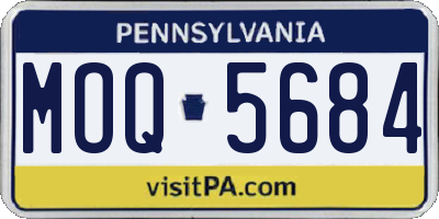 PA license plate MOQ5684
