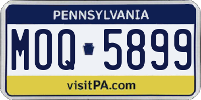 PA license plate MOQ5899