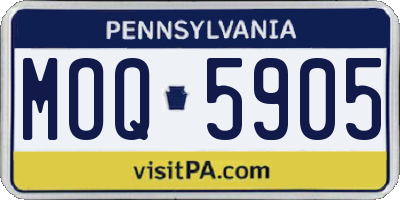 PA license plate MOQ5905