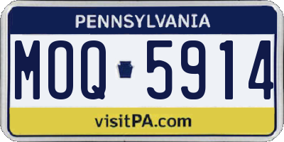 PA license plate MOQ5914