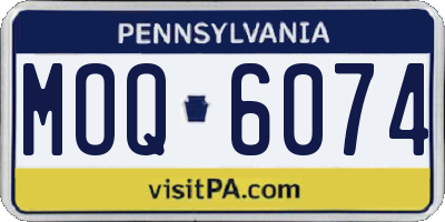 PA license plate MOQ6074