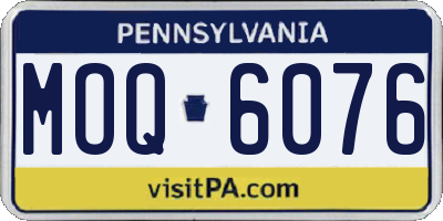 PA license plate MOQ6076