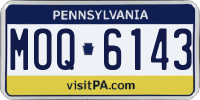 PA license plate MOQ6143