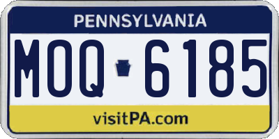 PA license plate MOQ6185