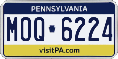 PA license plate MOQ6224