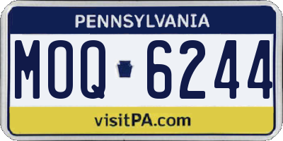 PA license plate MOQ6244