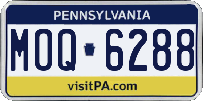 PA license plate MOQ6288