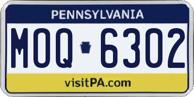 PA license plate MOQ6302