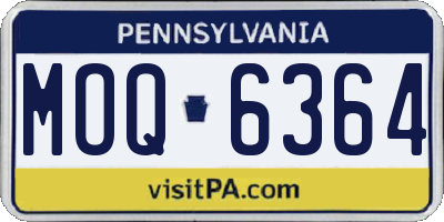 PA license plate MOQ6364