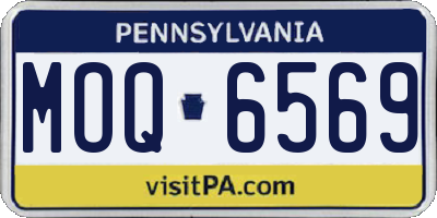 PA license plate MOQ6569