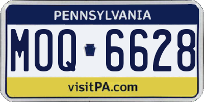 PA license plate MOQ6628