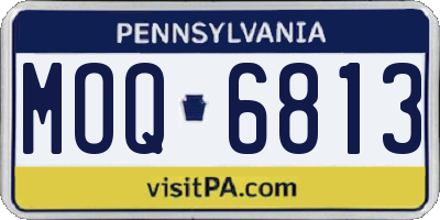 PA license plate MOQ6813