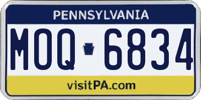 PA license plate MOQ6834