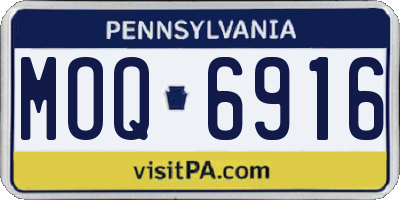 PA license plate MOQ6916