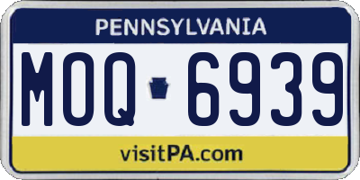 PA license plate MOQ6939