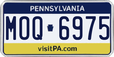 PA license plate MOQ6975