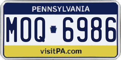 PA license plate MOQ6986