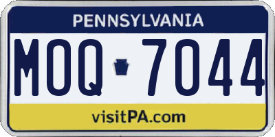 PA license plate MOQ7044