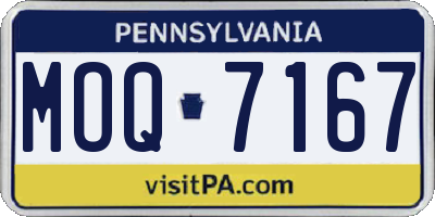 PA license plate MOQ7167
