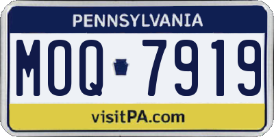 PA license plate MOQ7919