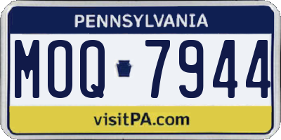 PA license plate MOQ7944