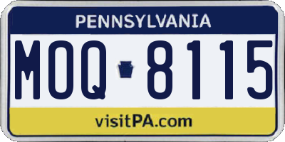 PA license plate MOQ8115